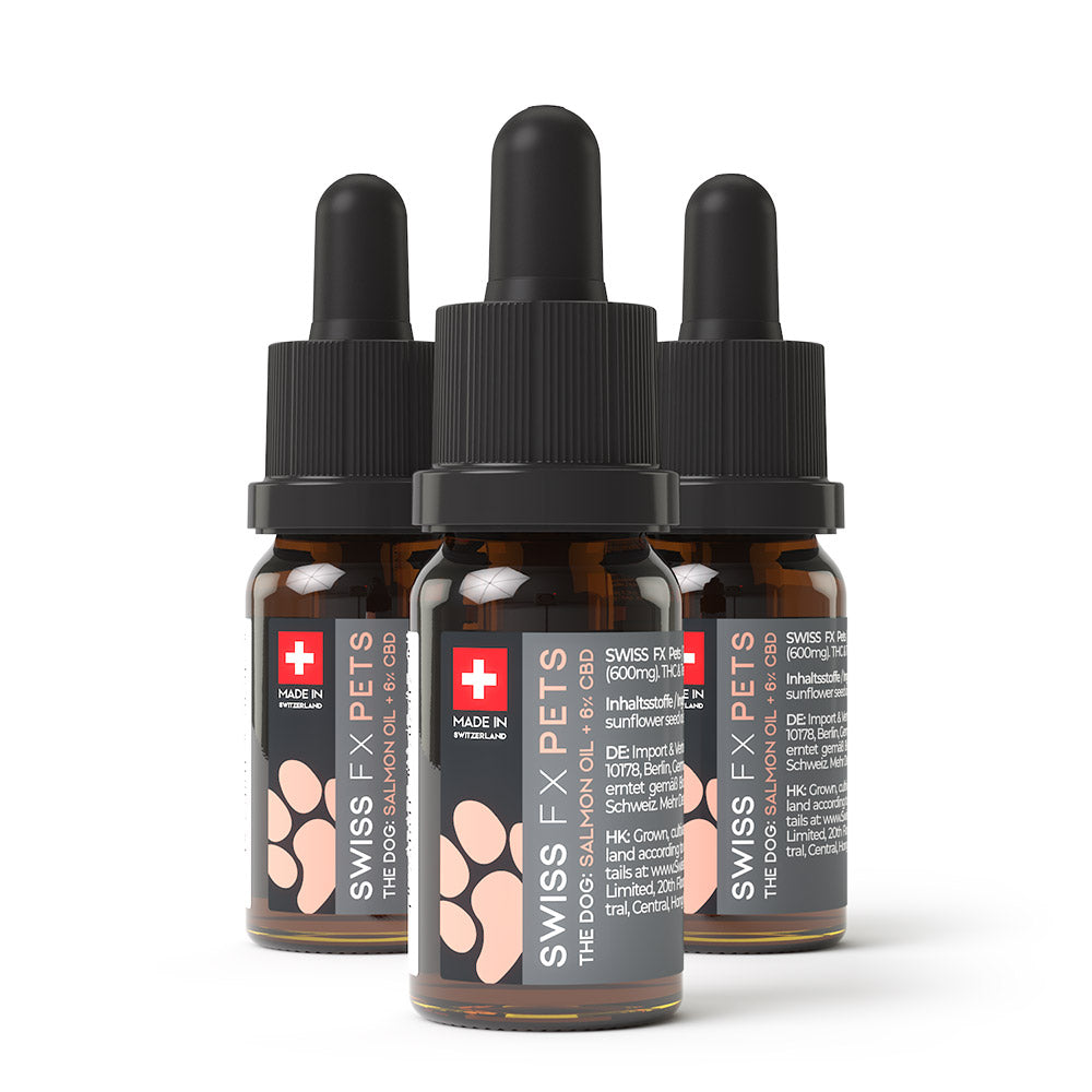3x Aceites de CBD para perros en un pack de ahorro – SWISS FX